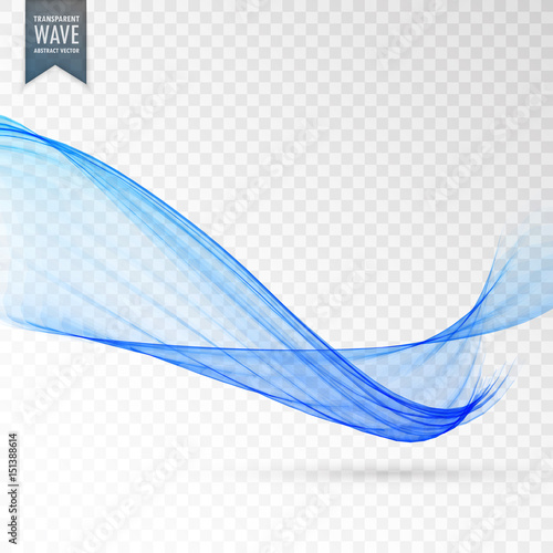 stylish smooth wave background in blue color