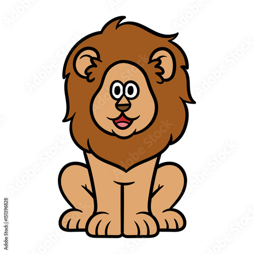 Cartoon Lion Vector Illustration