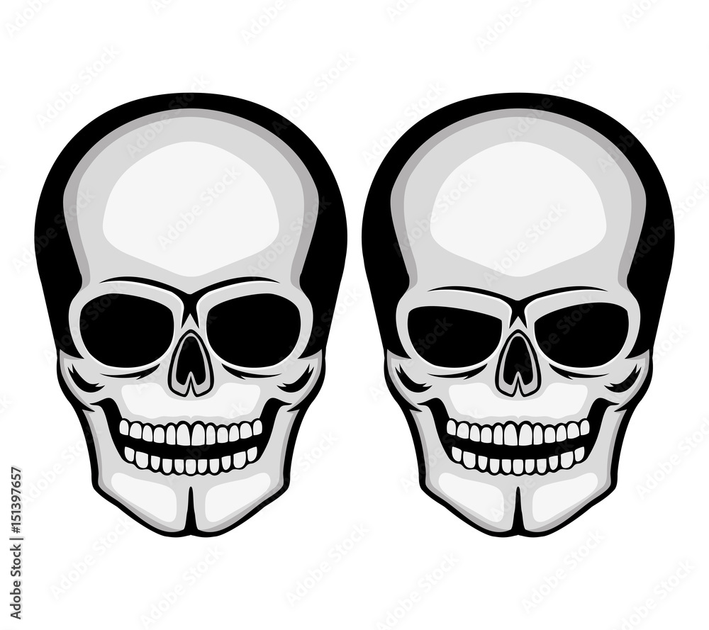 Two skulls.