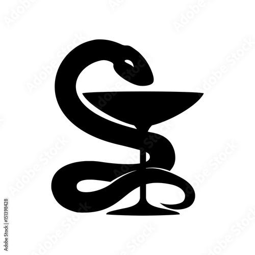 Snake with a cup.