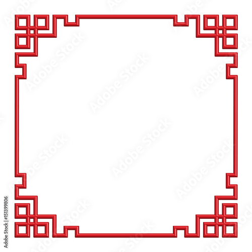 3D chinese border frame