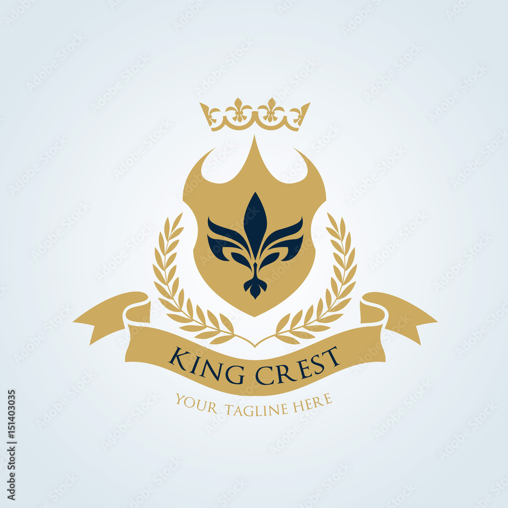 Hotel logo, Luxury crests logo, king royal brand identity Hotel logo, Luxury crests logo, king royal brand identity