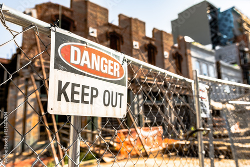 Danger Keep Out sign - horizontal