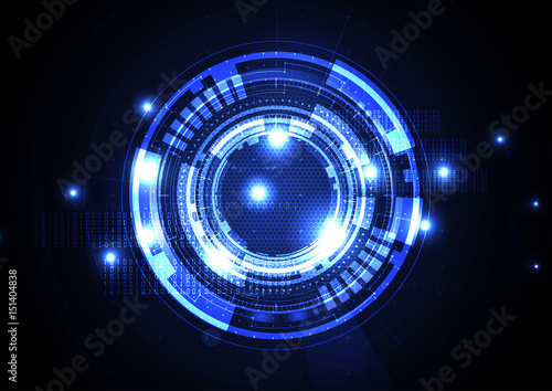 Technological abstract modern digital interface background vector