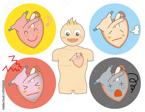 心臓の表情セット
