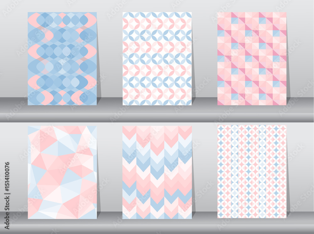 Obraz premium Set of pattern retro style,template,Vector illustrations 