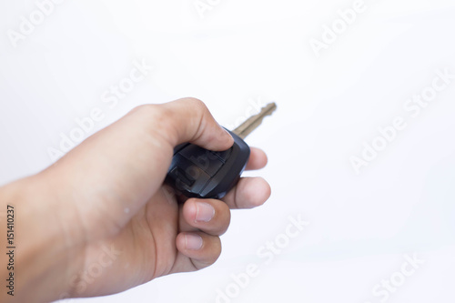 Car Key on wood background photo