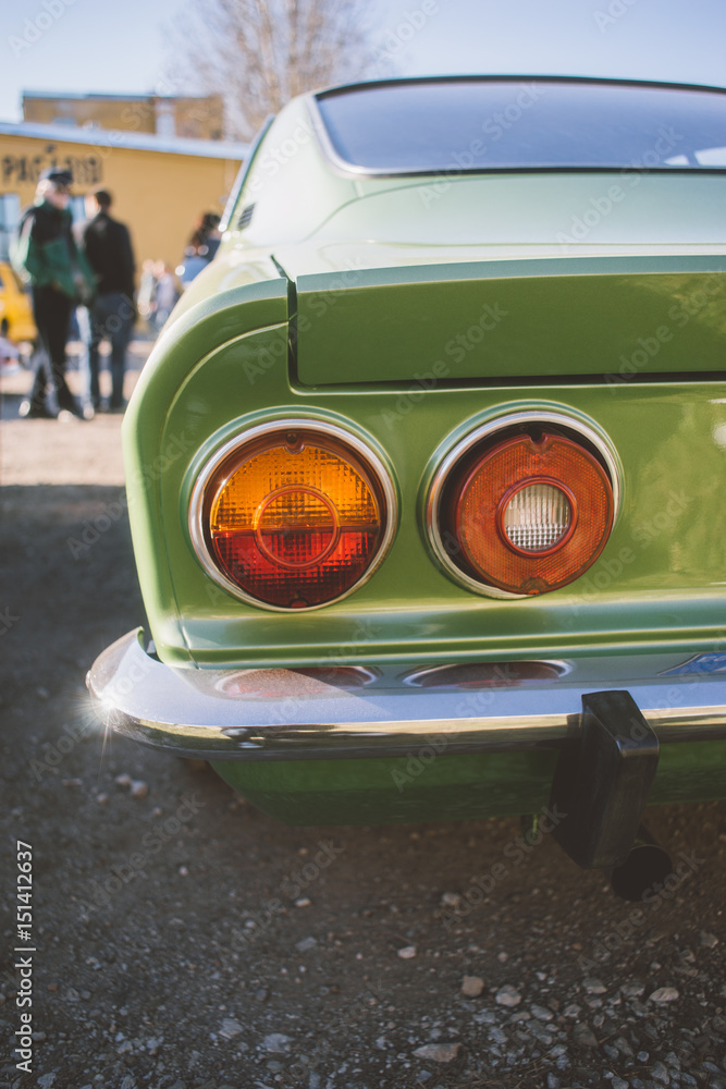 Fototapeta premium Back view of classic retro car