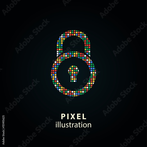 Lock - pixel illustration.