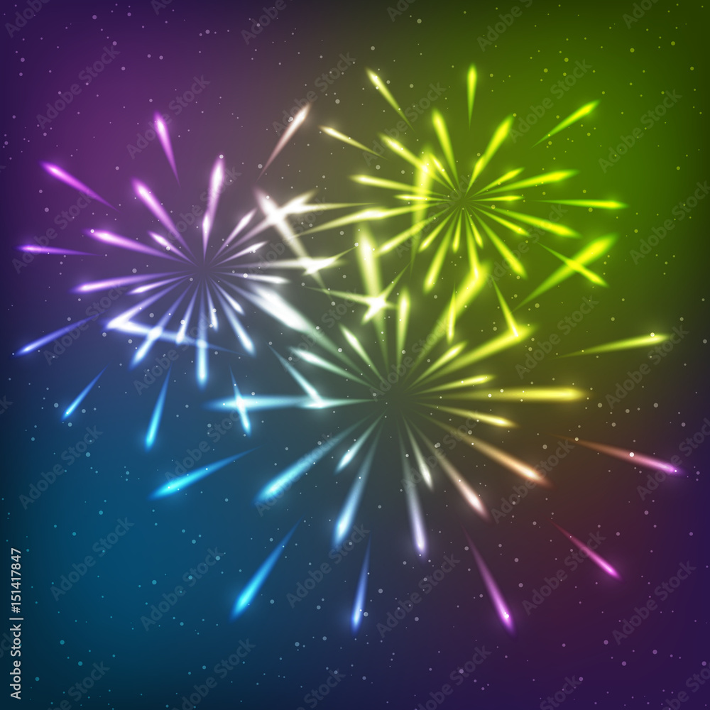 Obraz premium Shiny fireworks for Your design