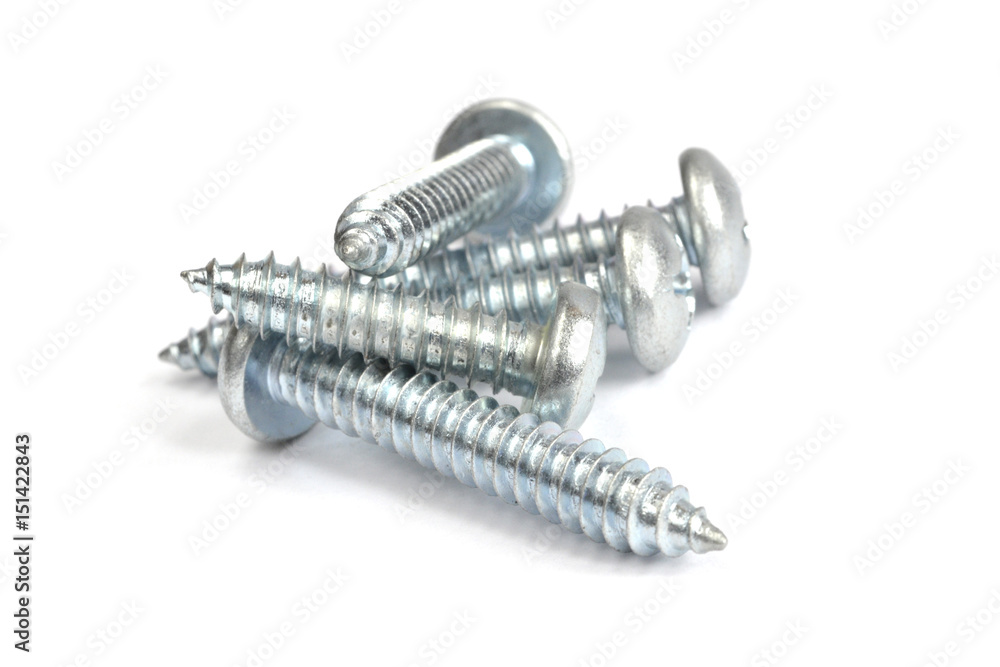Screws on white Screws on white