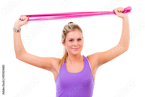 fitnessübungen mit dem gummiband