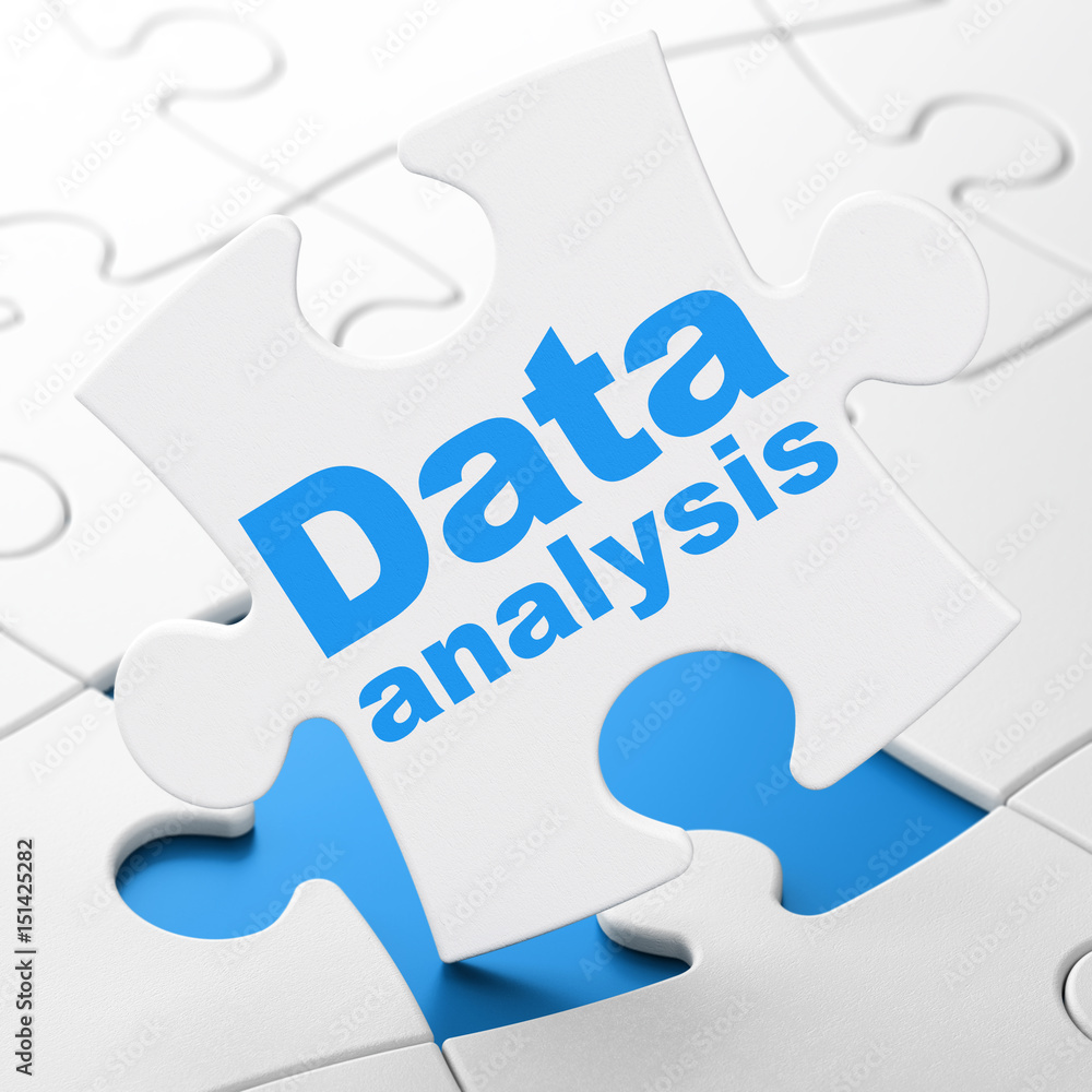 Data concept: Data Analysis on puzzle background Data concept: Data Analysis on puzzle background