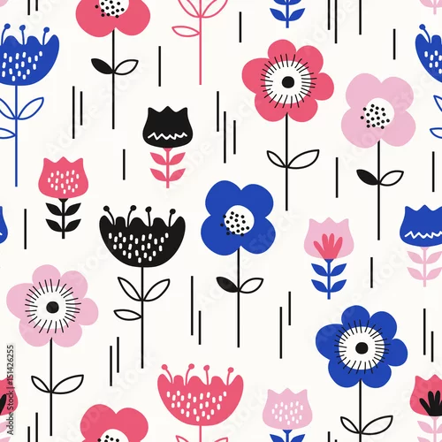 Fototapeta wzór z kwiatami