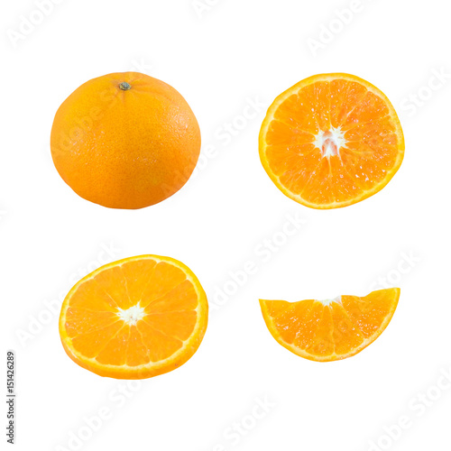 Orange isolated on white background., This has clipping path.