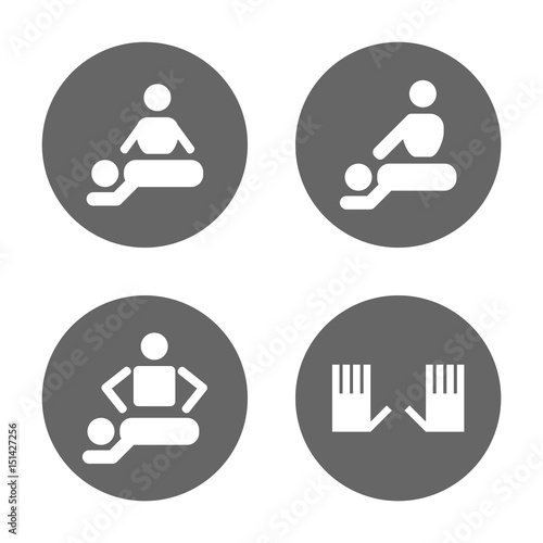 massage spa therapy icons set
