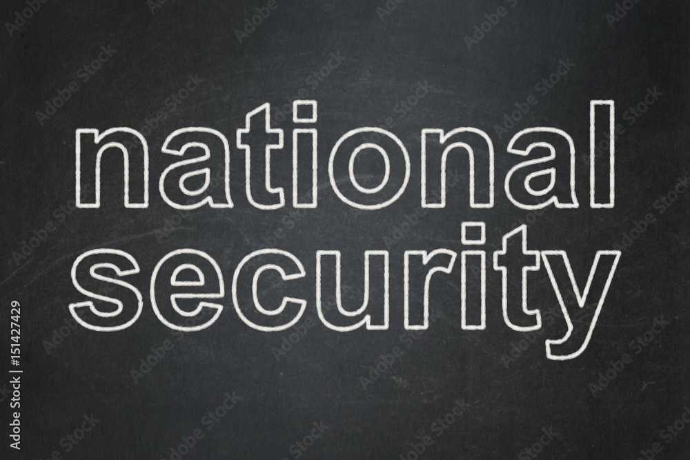 Privacy concept: National Security on chalkboard background Privacy concept: National Security on chalkboard background
