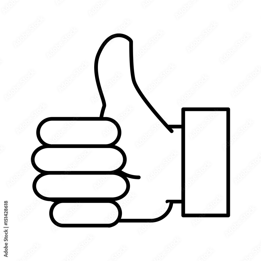 hand like social icon vector illustration design hand like social icon vector illustration design