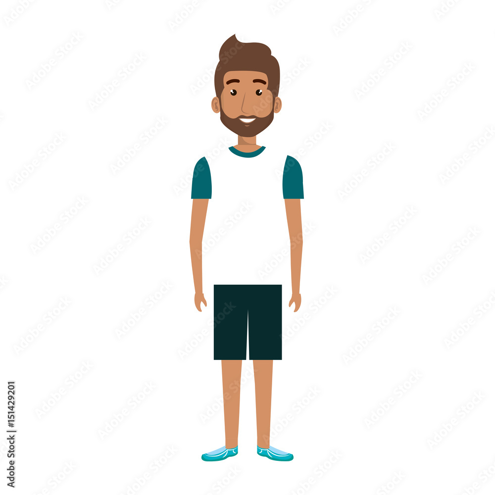 Fototapeta premium young man avatar character vector illustration design