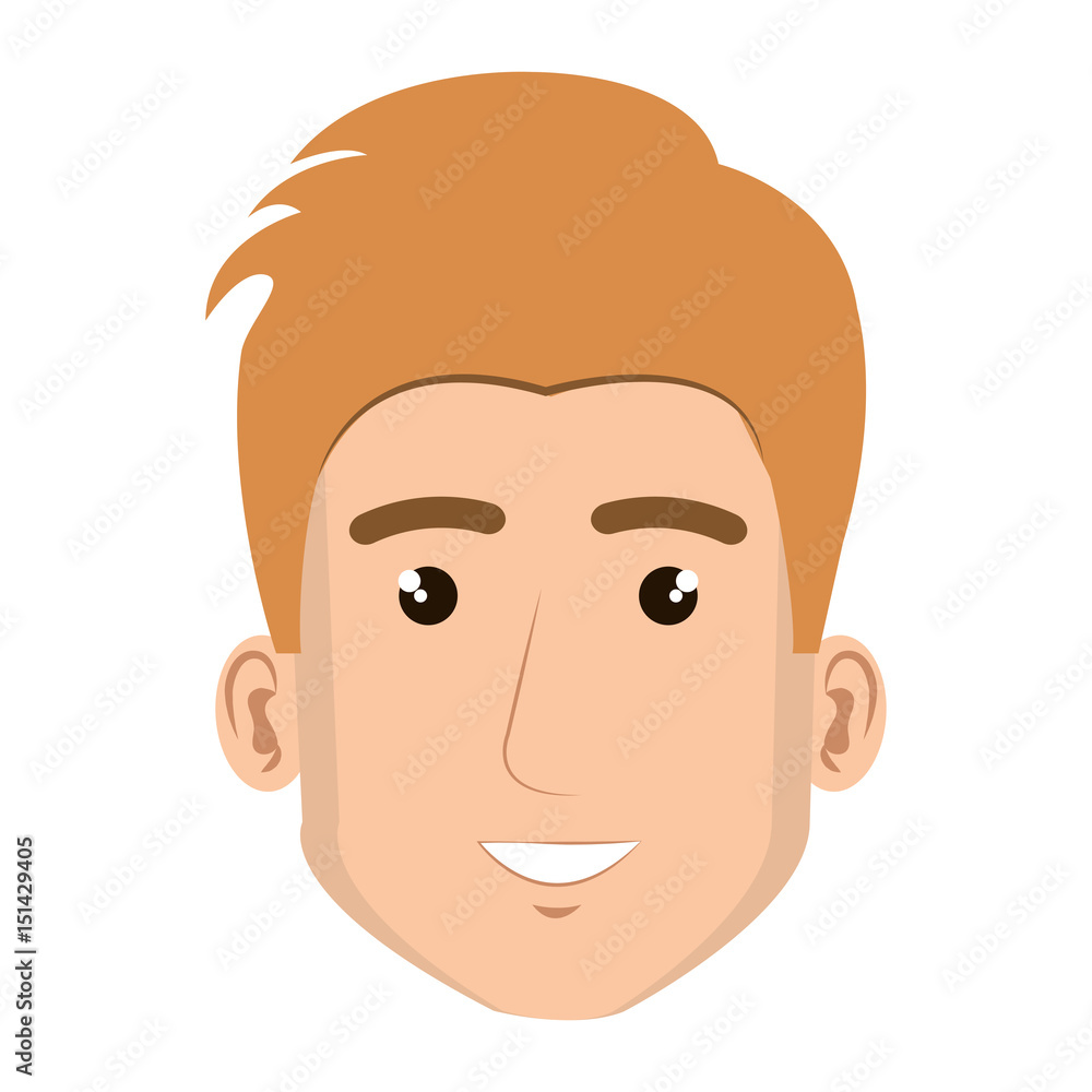 young man avatar character vector illustration design