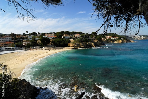 La Fustera beach landscape. Benissa. Spain.