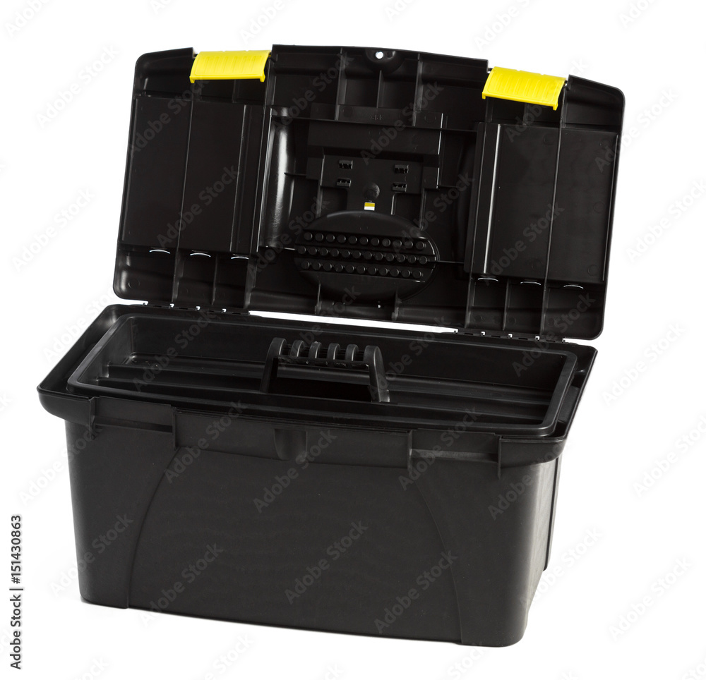 Toolkit box isolated on the white background Toolkit box isolated on the white background