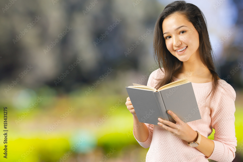 Fototapeta premium Woman with book