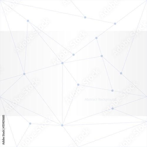Abstract vector background. Modern blue grey and white network pattern. Poly connection illustration