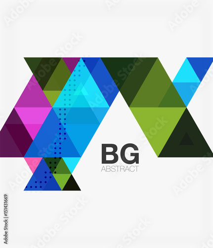 Vector abstract colorful triangle repetition