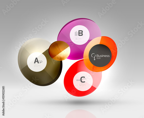 Circle geometric abstract background