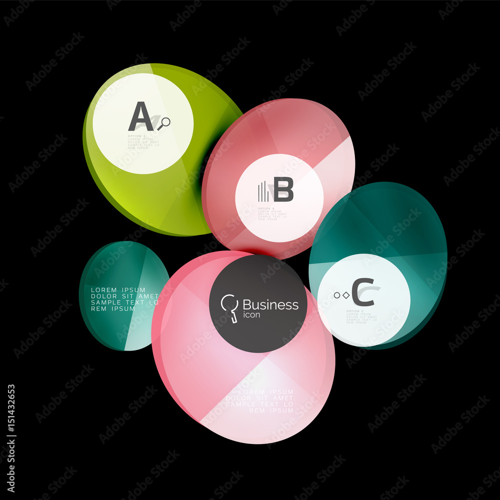 Glass circle abstract background Glass circle abstract background