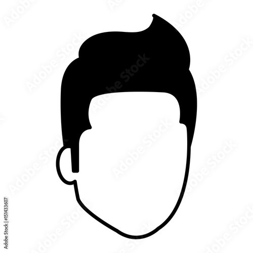 young man avatar character vector illustration design