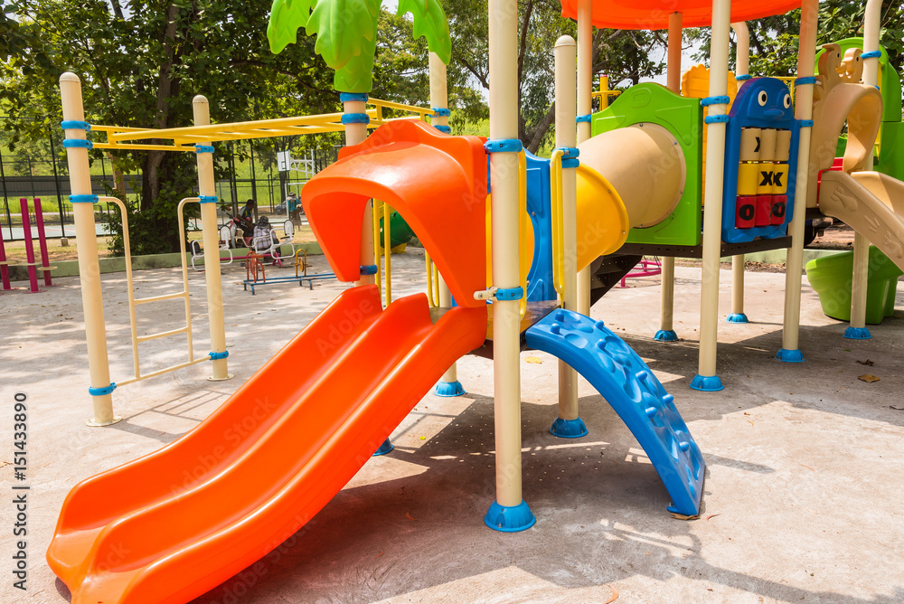 Children play ground in park of thailand. Children play ground in park of thailand.