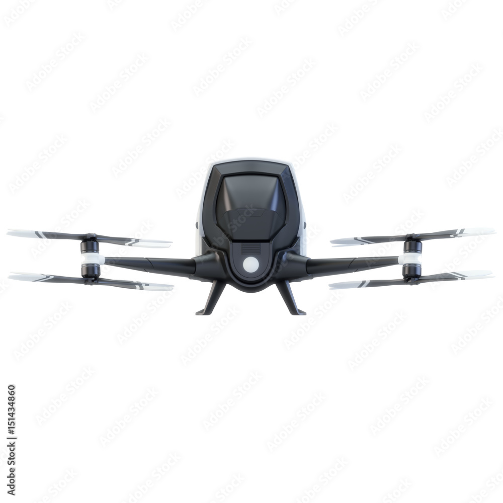 QuadCopter for humans isolated on white. 3d illustration QuadCopter for humans isolated on white. 3d illustration