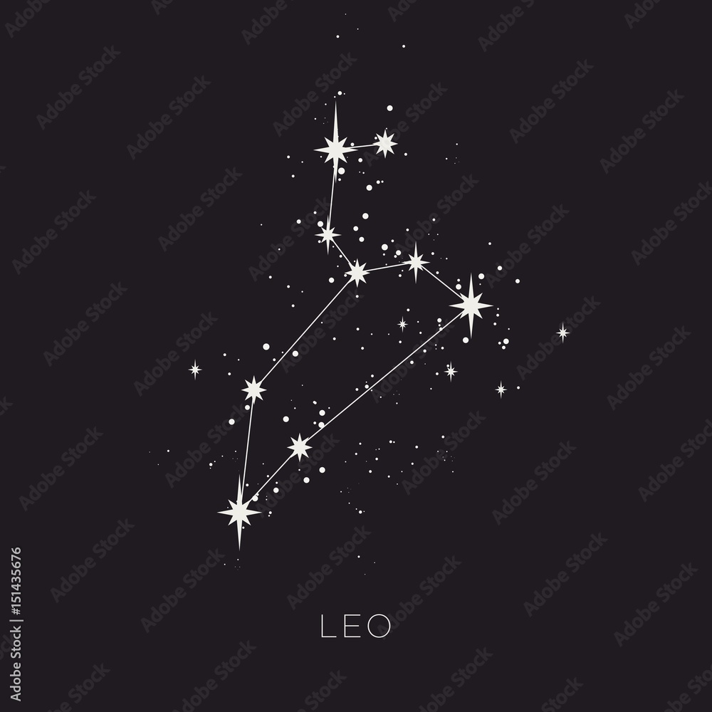 Fototapeta premium Star constellation zodiac vector