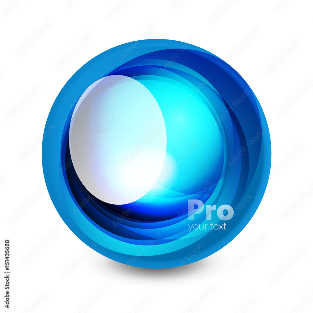 Glass sphere, futuristic abstract element Glass sphere, futuristic abstract element