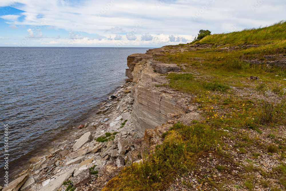 Cliffs at the coast in Paldiski, Estonia