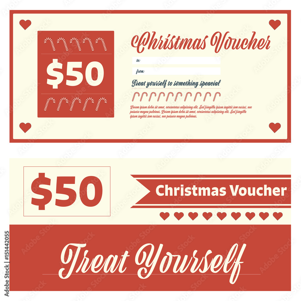Vector of christmas vouchers Vector of christmas vouchers