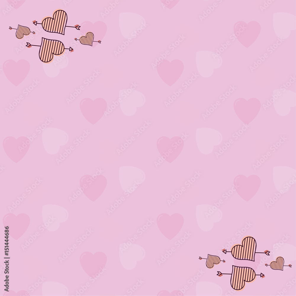 Vector image of heart shape patterns Vector image of heart shape patterns