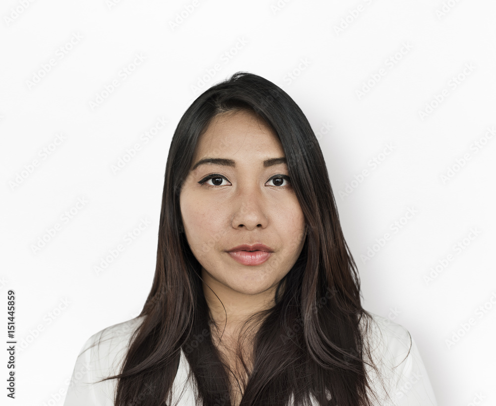 Young Lady Moodless Emotional Concept Young Lady Moodless Emotional Concept