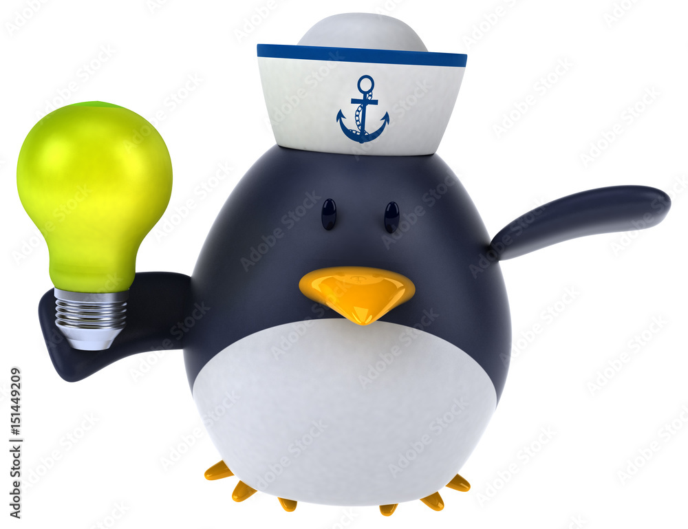 Obraz premium Fun penguin - 3D Illustration