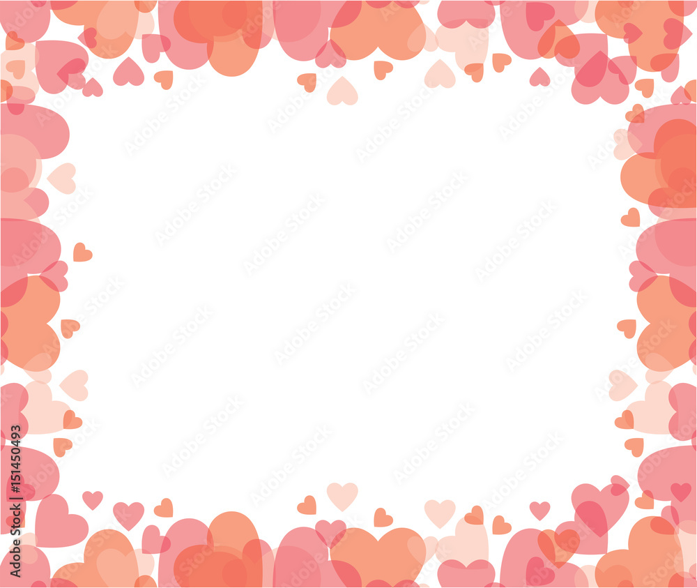 Vector illustration of heart shapes 