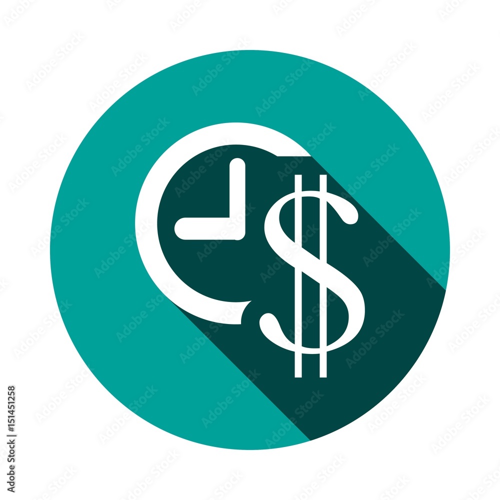 money time icon stock vector illustration flat design money time icon stock vector illustration flat design