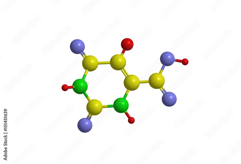 Molecular structure of Orotic acid (vitamin B13) Molecular structure of Orotic acid (vitamin B13)