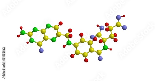 Molecular structure of pteroyl glutamic acid
