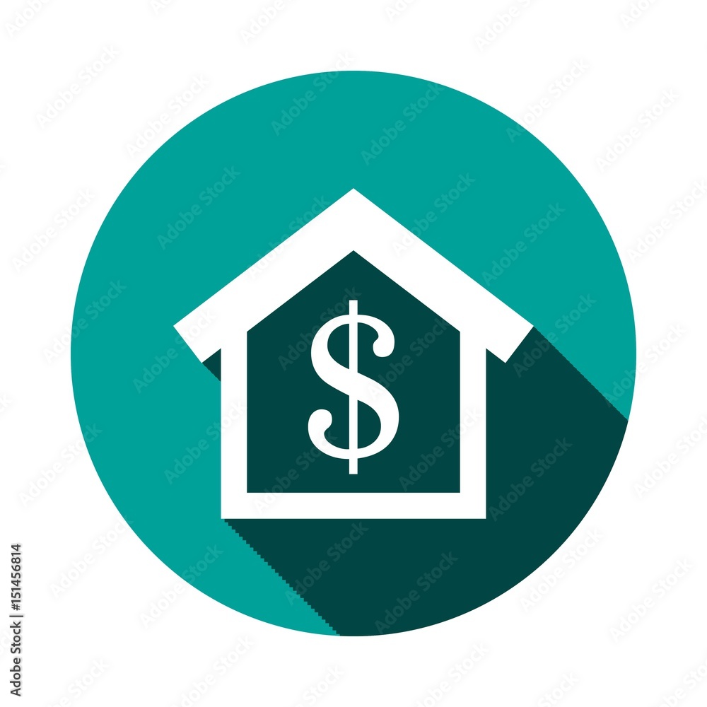 money home dollar icon stock vector illustration flat design money home dollar icon stock vector illustration flat design