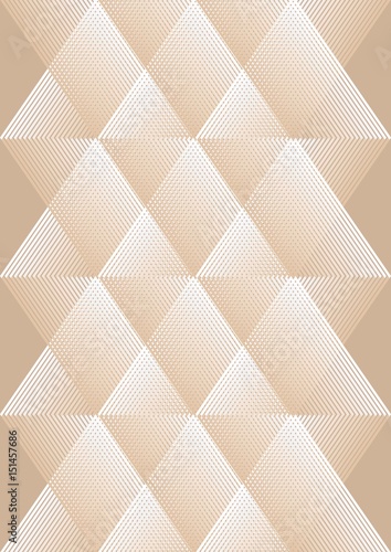 Overlay background in cubist style, white and beige design, rhomboid patterns with grid structure