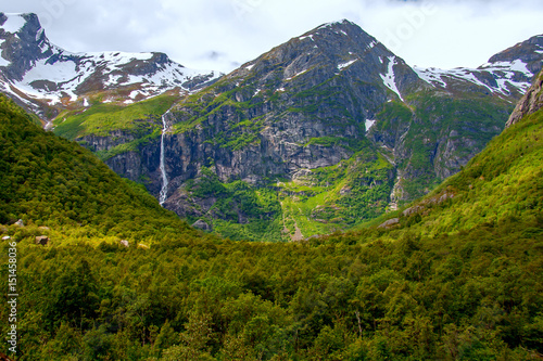 Briksdal glacier at the foot