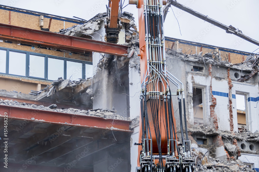 Obraz premium demolition of an office building