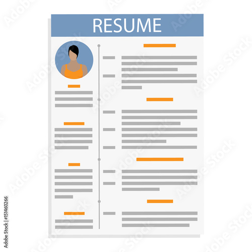 Resume template vector